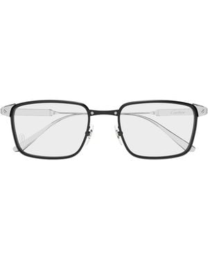 Cartier Rectangle-Frame Glasses - White