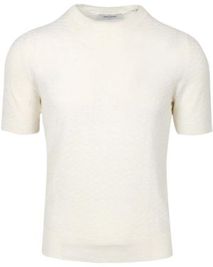 Gran Sasso Textured Short Sleeve Knitted Sweater - White