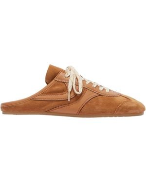 Dries Van Noten Suede Trainer Mules - Brown