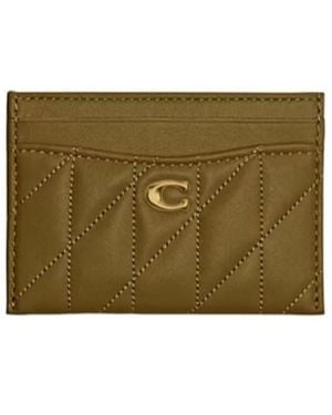 COACH Essential Quilted Cardholder - Green
