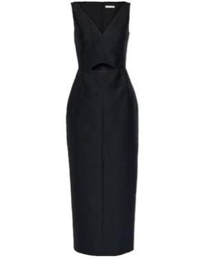 Emilia Wickstead Illyse Floral Midi Dress - Black