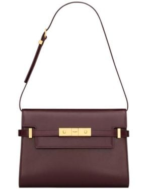 Saint Laurent Manhattan Small Shoulder Bag - Purple