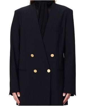 Alberta Ferretti Double-Breasted Jacket - Blue