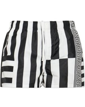 Versace Printed Swim Shorts - Black