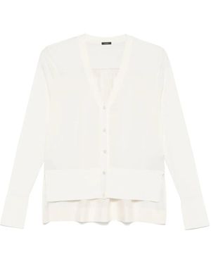 JOSEPH Panelled Cardigan - White