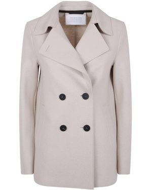 Harris Wharf London Double-Breasted Coat - White