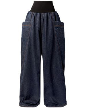 Alaïa Alaïa Track Denim Trousers - Blue
