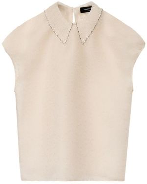 Fabiana Filippi Sleeveless T-Shirt - Natural