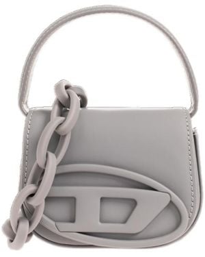 DIESEL 1Dr Xs Tonal Leather Mini Bag - Grey