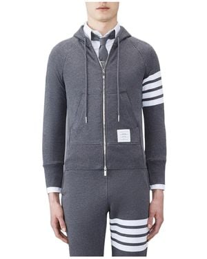 Thom Browne 4-Bar Striped Zipped Jacket - Blue