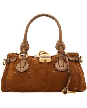 Chloé Suede Shoulder Bag - Brown