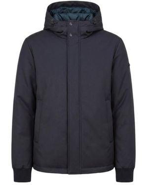 Peserico Zip-Up Hooded Padded Jacket - Blue