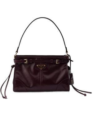 Prada Bonnie Small Leather Handbag - Purple