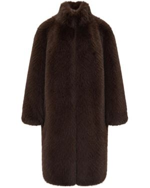 Liu Jo High Neck Coat - Brown