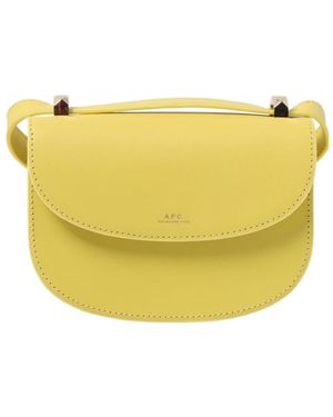 A.P.C. Mini Geneve Leather Crossbody Bag - Yellow