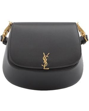 Saint Laurent Voltaire Foldover Top Mini Shoudler Bag - Grey