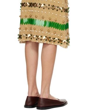 Bode Off-Shoulder Dress - Green