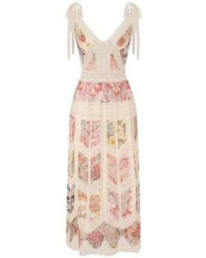 Zimmermann Spliced Print Daylight Slip Dress - Natural