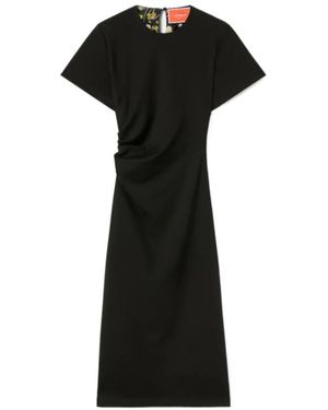 La DoubleJ Short-Sleeve Midi Dress - Black