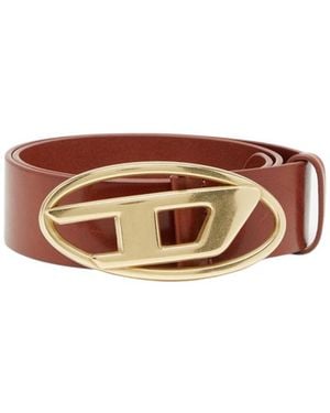 DIESEL Oval-D Logo B1 Dr Belt - Brown