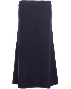 Jil Sander Elastic Waist A-Line Skirt - Blue