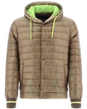Herno Drawstring Hooded Padded Jacket - Green