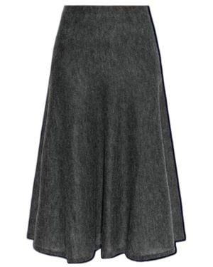 Alaïa Alaïa Knitted Midi Skirt - Gray