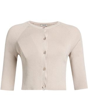 Max Mara Minimalist Knit Top - White