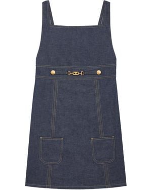 Celine Empire Mini Dress - Blue