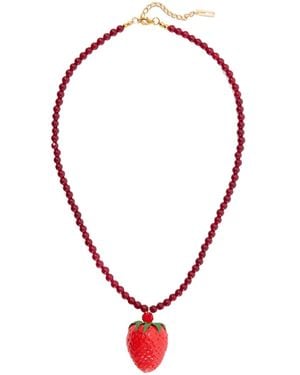 Jennifer Behr Beaded Necklace - Red