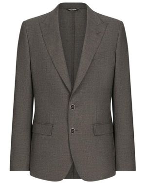 Dolce & Gabbana Single-Breasted Taormina Fit Jacket - Grey