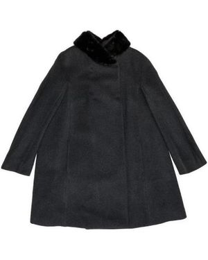 Max Mara Fur Collar Coat - Black
