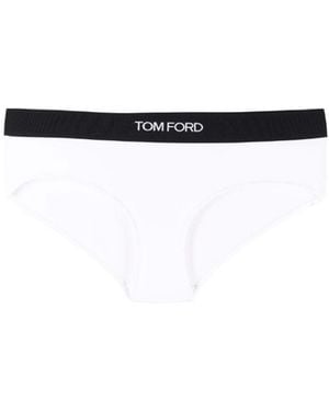 Tom Ford Signature Logo Waistband Briefs - White