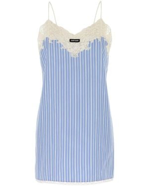 Miu Miu Striped Slip Dress - Blue