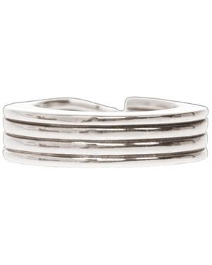 Bottega Veneta Logo Ring - White