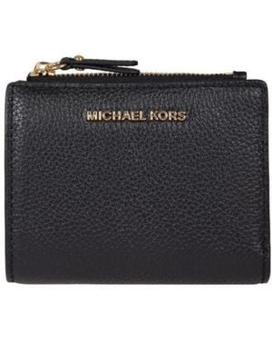 Michael Kors Michael Logo Plaque Bi-Fold Wallet - Black