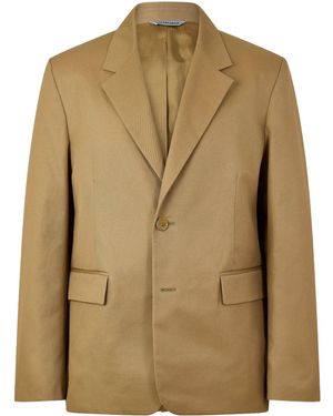 Balenciaga Khaki Notched Lapel Single-Button Suit - Green