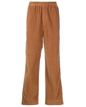 Stussy Logo Casual Trousers - Brown