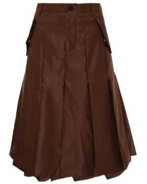 Sacai Twill Skirt - Brown