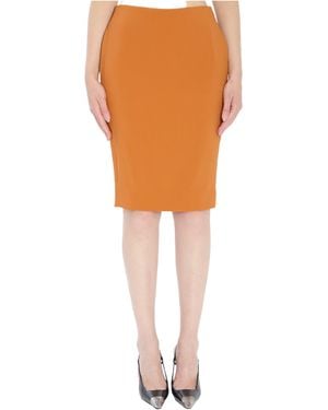 Saint Laurent Mid-Rise Pencil Skirt - Orange