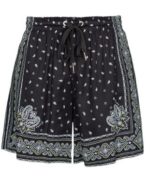 Pinko Bandana-Print Shorts - Grey