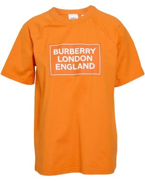 Burberry Printed T-Shirt - Orange