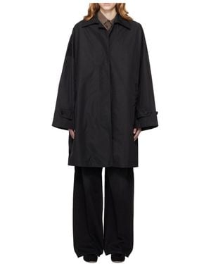 TOTEME Car Long-Sleeved Trench Coat - Black