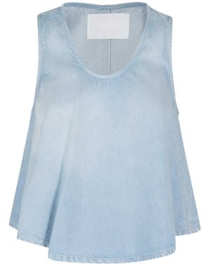 Dondup Scoop-Neck Sleeveless Top - Blue