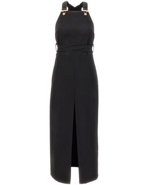 Patou Cut-Out Sleeveless Pinafore Dress - Black