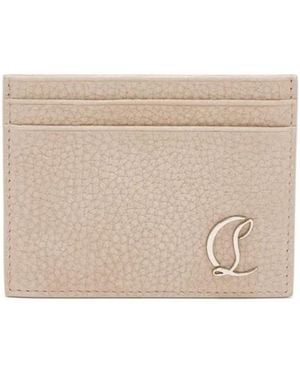 Christian Louboutin Logo Card Holder Wallet - Natural
