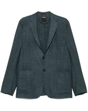 ZEGNA Button Blazer - Green