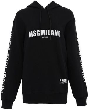 MSGM Logo Hooded Sweater - Black