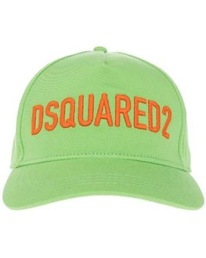 DSquared² Logo-Embroidered Curved Peak Baseball Cap - Green