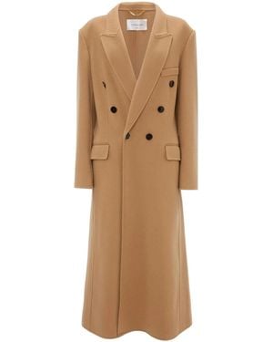 Victoria Beckham Double Faced Overcoat - Natural